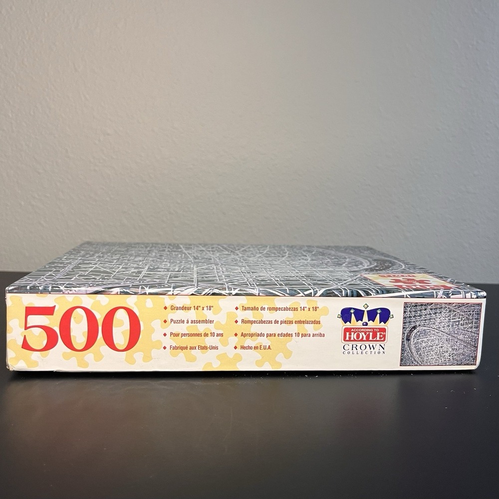 VTG Hoyle Crown Collection Wooden Roller Coaster 500 Piece Jigsaw Puzzle Game - Picture 5 of 6